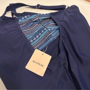 Navy Bloomchic Tankini Top